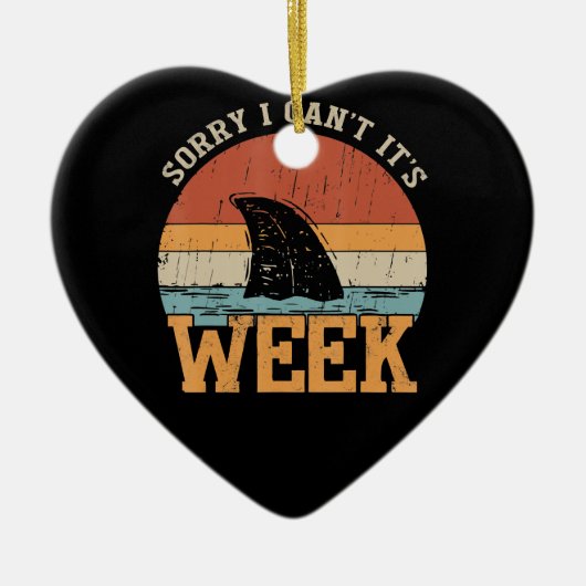 Sorry dat ik haar week geen grappige haaiengeschen keramisch ornament (Voorkant)