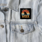 Sorry dat ik haar week geen grappige haaiengeschen vierkante button 5,1 cm (In situ)