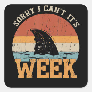 Sorry dat ik haar week geen grappige haaiengeschen vierkante sticker