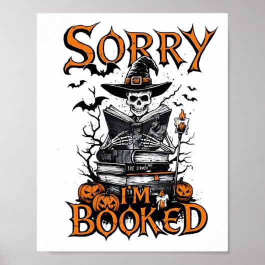 Sorry dat ik Halloween geboekt heb - Skeleton Witc Poster (Voorkant)