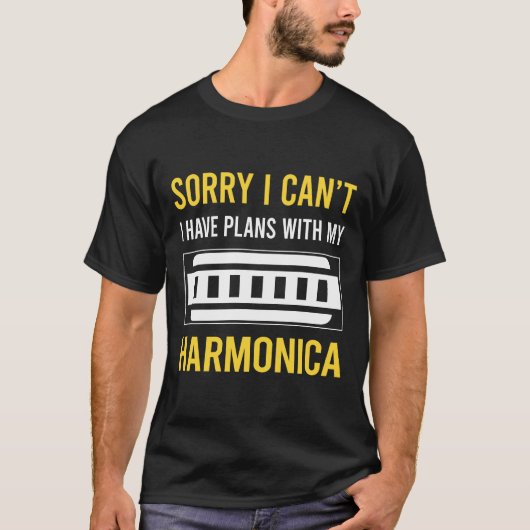 Sorry dat ik harmonica mondorgel kantel t-shirt (Voorkant)