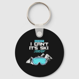 Sorry dat ik het niet kan, het is ski seizoen sleutelhanger