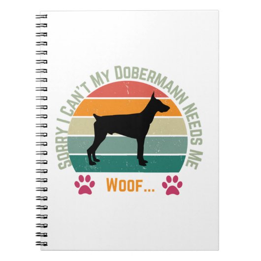 Sorry dat ik het niet kan. Mijn Dobermann heeft me Notitieboek (Voorkant)