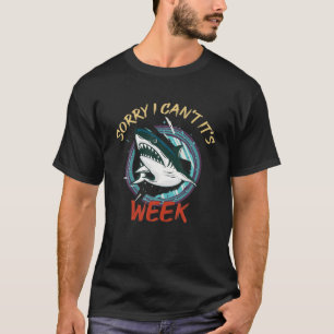 Sorry dat ik het niet kan, Retro Funny Shark. T-shirt