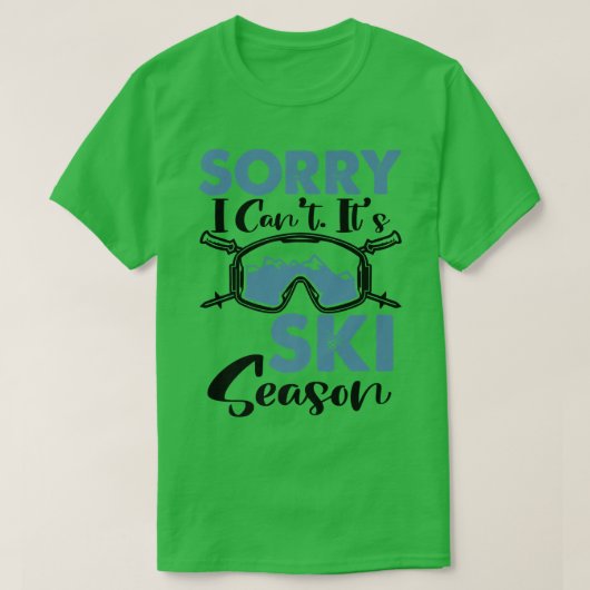 Sorry dat ik het niet kan, Ski Sason, Winter Sport T-shirt (Design voorkant)