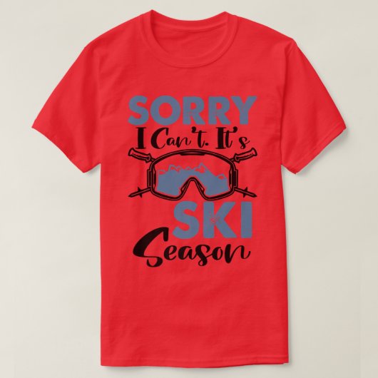 Sorry dat ik het niet kan, Ski Sason, Winter Sport T-shirt (Design voorkant)