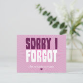 Sorry dat ik het vergat briefkaart (Staand voorkant)