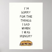 Sorry dat ik honger had poster (Voorkant)