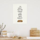Sorry dat ik honger had poster (Keuken)
