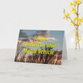 Sorry dat ik in je auto heb geduwd grappig specifi kaart (Gele Bloem)