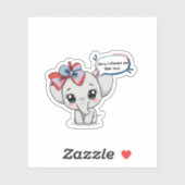 Sorry dat ik je beledigd heb... Schattige Olifant Sticker (Vel)