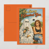 Sorry dat ik je ghostde Grappige verontschuldiging Briefkaart (Voorkant / Achterkant)