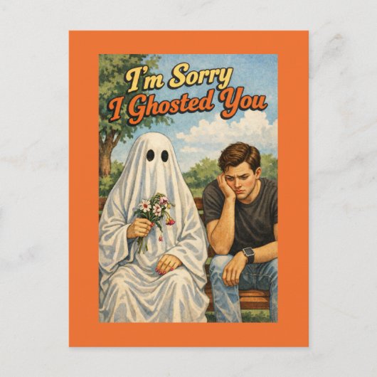 Sorry dat ik je ghostte (Vrouw naar Man) Briefkaart (Voorkant)