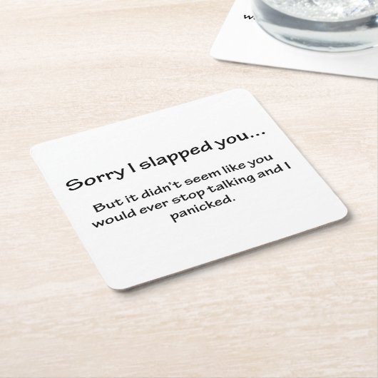 Sorry dat ik je heb verraden... kartonnen onderzetters (Schuin)