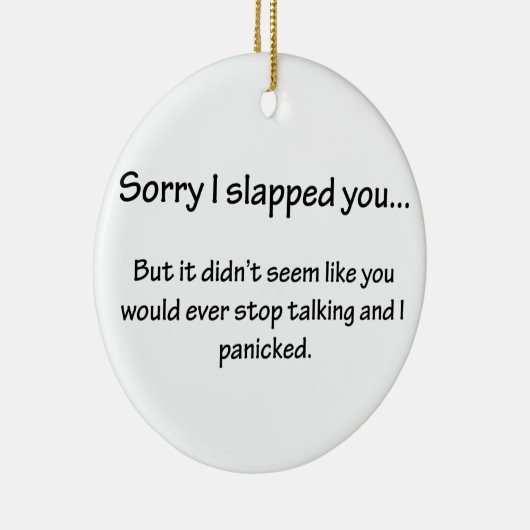 Sorry dat ik je heb verraden... keramisch ornament (Rechts)