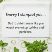 Sorry dat ik je heb verraden... theedoek (Gevouwen)