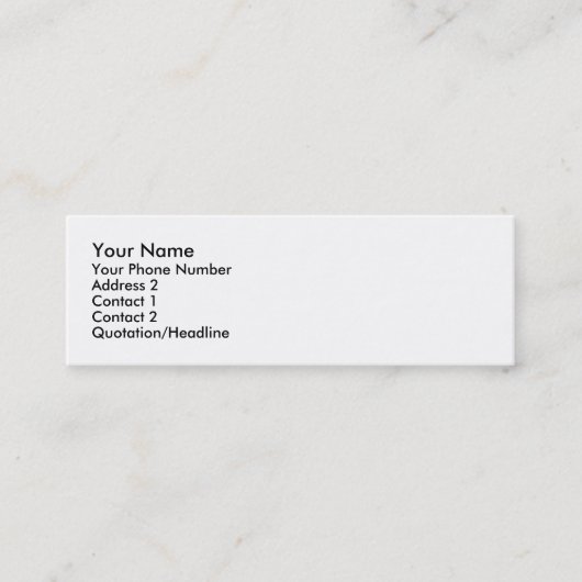 Sorry dat ik je kaarten gemist heb mini visitekaartje (Voorkant)