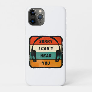 Sorry dat ik je niet kan horen - Retro Hoofdtelefo Case-Mate iPhone Case