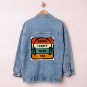 Sorry dat ik je niet kan horen - Retro Hoofdtelefo Denim Jacket (Hangar)