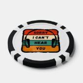 Sorry dat ik je niet kan horen - Retro Hoofdtelefo Poker Chips (Enkel)