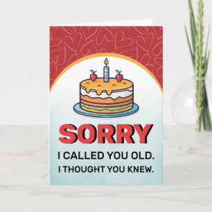 Sorry dat ik je 'Old Birthday Wenskaart' noemde Kaart