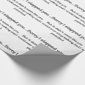 Sorry dat ik je sloeg... cadeaupapier (Hoek)