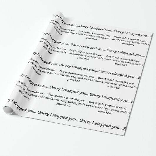 Sorry dat ik je sloeg... cadeaupapier (Uitgerold)