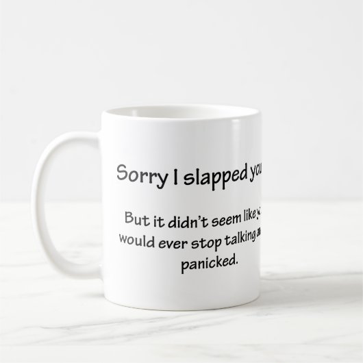 Sorry dat ik je sloeg... koffiemok (Links)