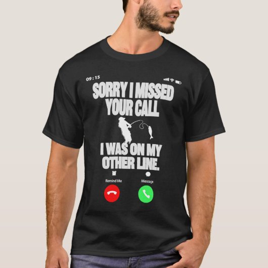 Sorry dat ik je telefoontje miste en Hilarious Vis T-shirt (Voorkant)