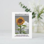 Sorry dat ik je teleurstel, maar je teleurstelt me briefkaart (Staand voorkant)