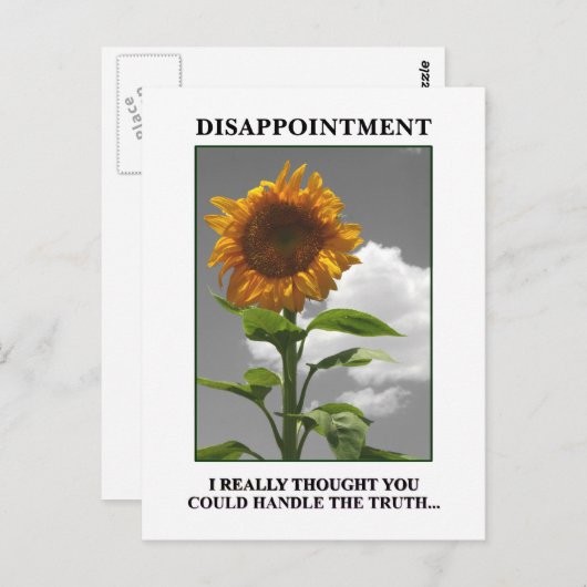 Sorry dat ik je teleurstel, maar je teleurstelt me briefkaart (Voorkant / Achterkant)