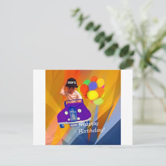 Sorry dat ik je verjaardag ben vergeten. briefkaart (Staand voorkant)