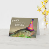 Sorry dat ik je verjaardag heb gemist kaart (Gele Bloem)