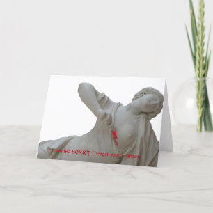 Sorry dat ik je verjaardag vergeten ben kaart