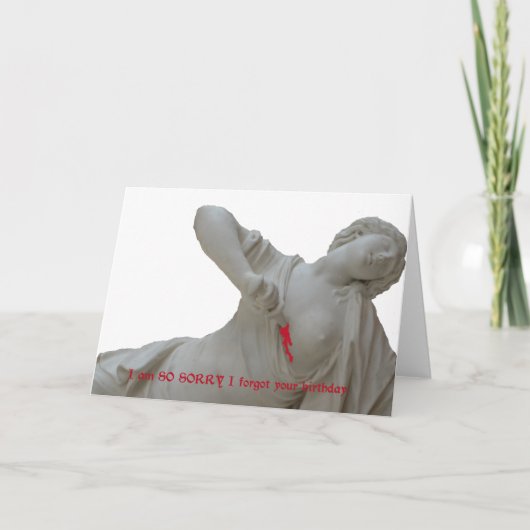 Sorry dat ik je verjaardag vergeten ben kaart (Voorkant)