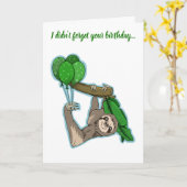 Sorry dat ik je verjaardag vergeten ben kaart (Gele Bloem)