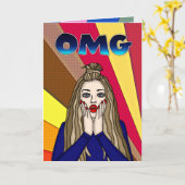 Sorry dat ik je verjaardag vergeten ben, Pop Art Kaart (Gele Bloem)