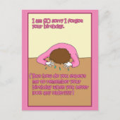 Sorry dat ik je verjaardagskaart ben vergeten briefkaart (Voorkant)