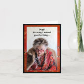 Sorry dat ik je verjaardagskaart gemist heb kaart (Voorkant)