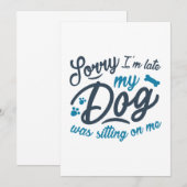 Sorry dat ik laat ben bedankkaart (Voorkant / Achterkant)