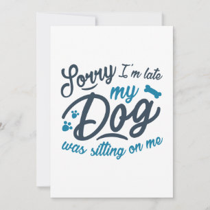 Sorry dat ik laat ben bedankkaart