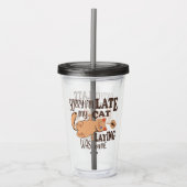 Sorry dat ik laat ben dat mijn kat op me lag acryl drinkbeker (Voorkant)