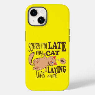 Sorry dat ik laat ben dat mijn kat op me lag Case-Mate iPhone 14 hoesje