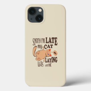Sorry dat ik laat ben dat mijn kat op me lag Case-Mate iPhone case
