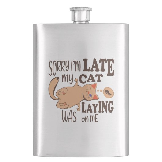 Sorry dat ik laat ben dat mijn kat op me lag flacon (Voorkant)