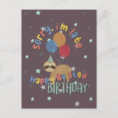 Sorry dat ik laat ben. Happy Belated Birthday Briefkaart (Voorkant)