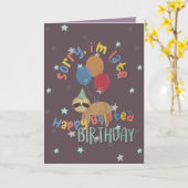 Sorry dat ik laat ben. Happy Belated Birthday Kaart (Gele Bloem)