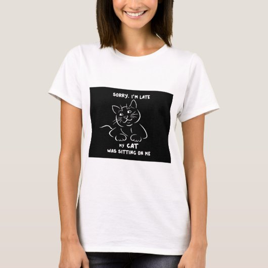 Sorry dat ik laat ben t-shirt (Voorkant)