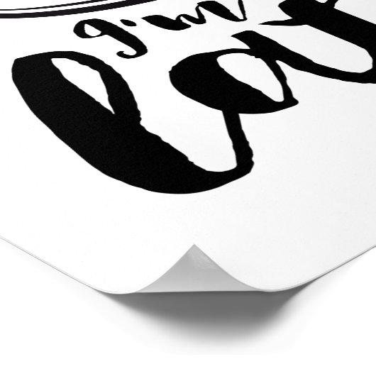 Sorry dat ik Latte Funny Coffee Lover Puns ben Poster (Hoek)