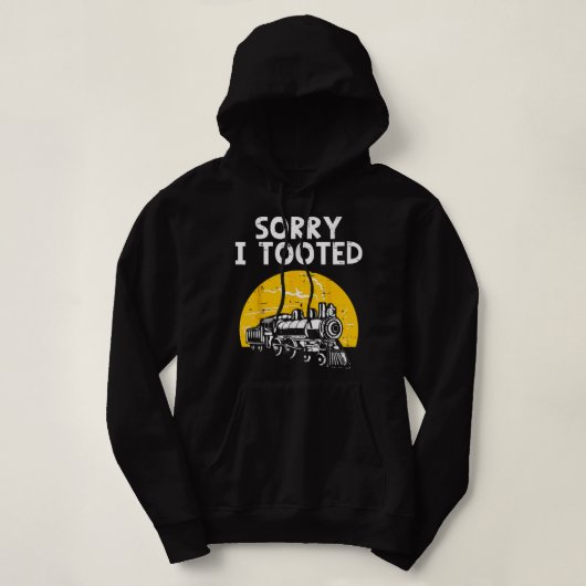 Sorry dat ik Mannen van Train Funny Locomotive Rai Hoodie (Design voorkant)